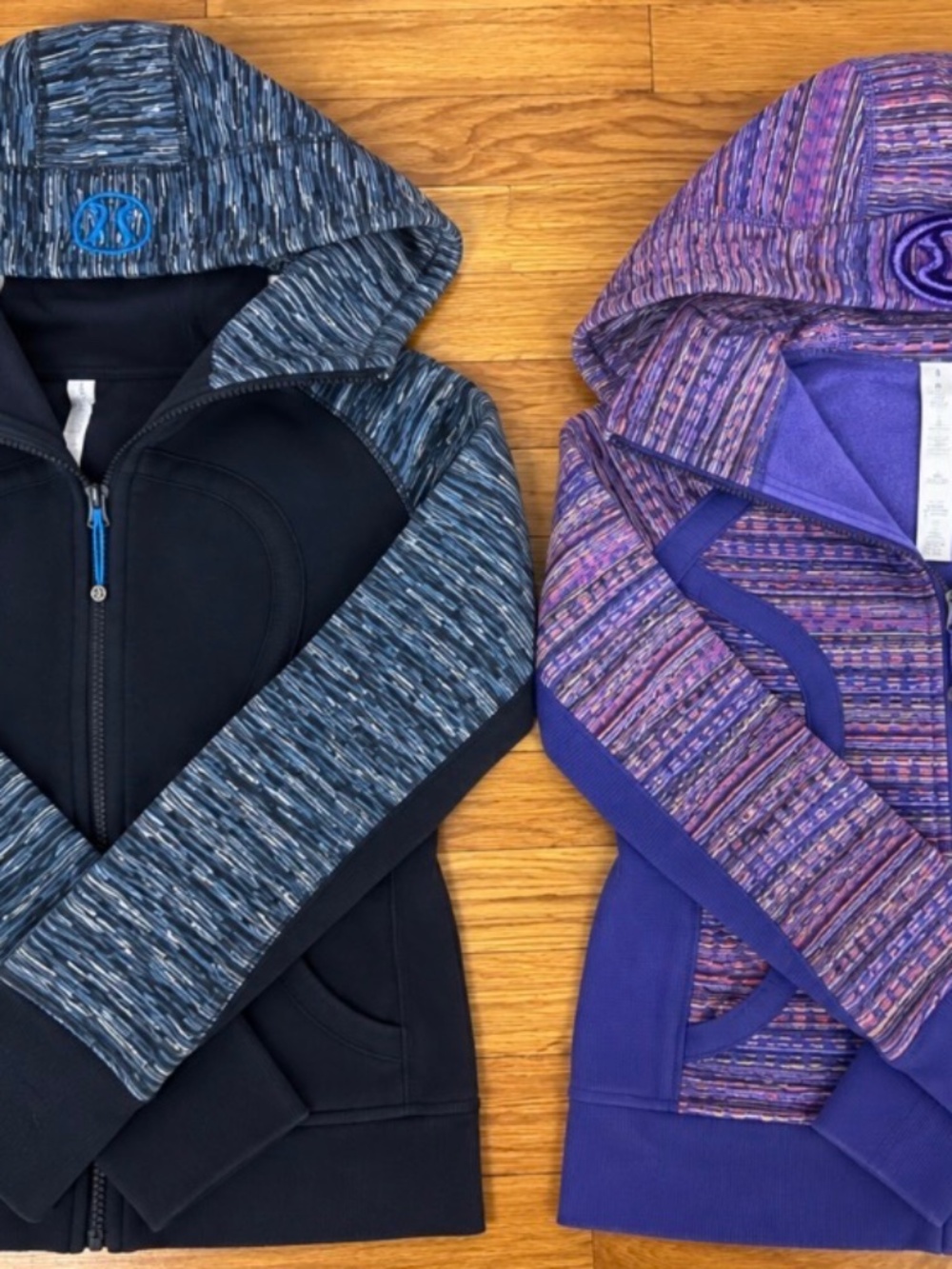 Lululemon Scuba Hoodie LOT 2 Size 8 Full Zip Purple Blue RARE
